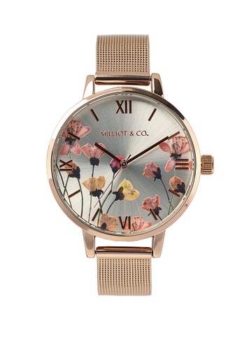 Buy Milliot Co Dabria Rose Mesh Strap Watch 2021 Online Zalora Singapore