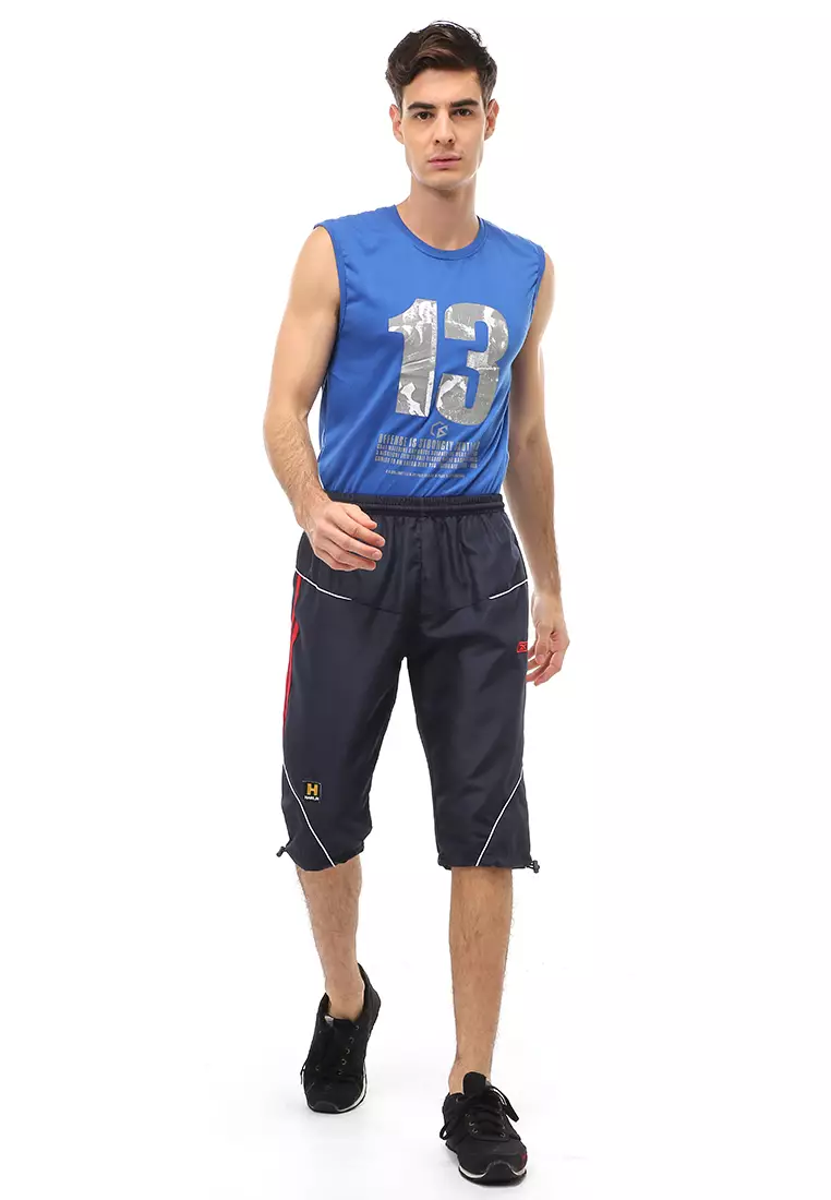 Yume Short Pants Celana Jogger Cycling Sport Pria 3/4 Material Micro Rib-Stop ORIGINAL - Black Red