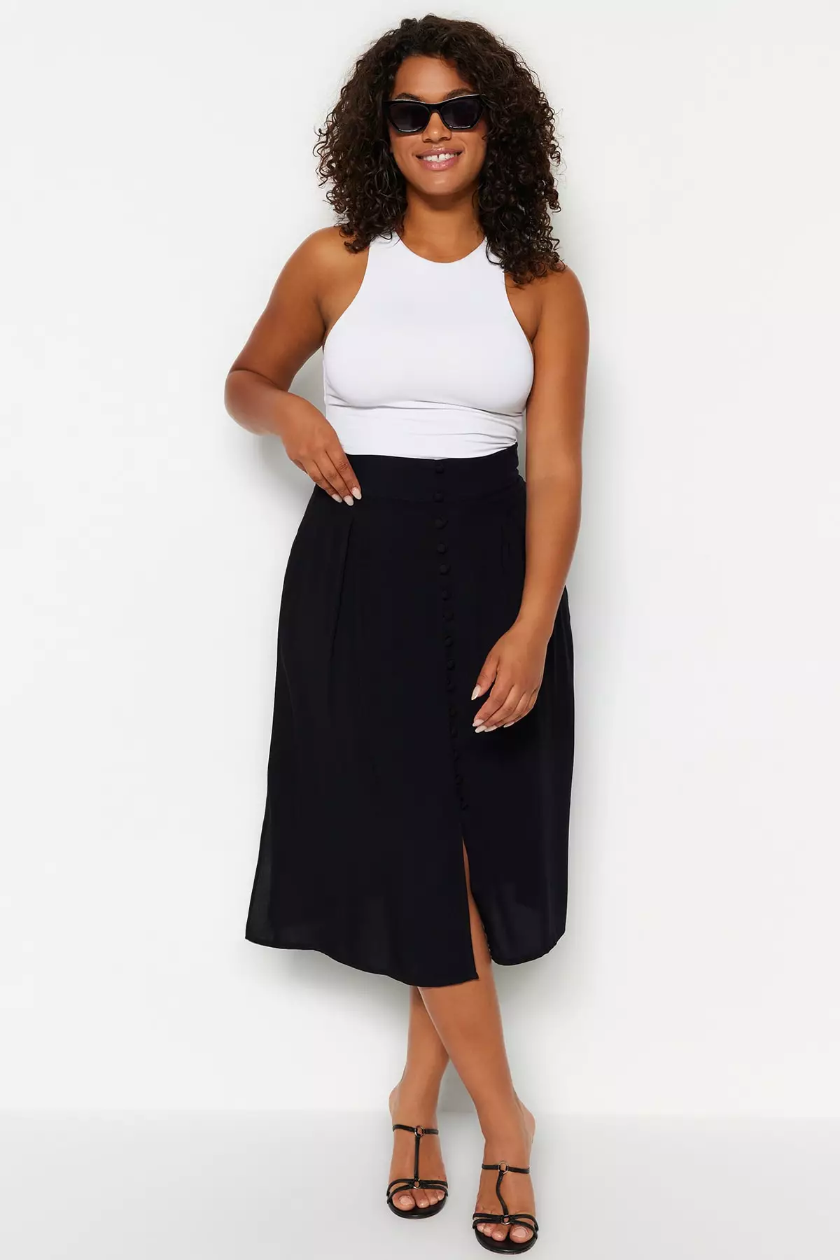 Plus size skirts with pockets cheap