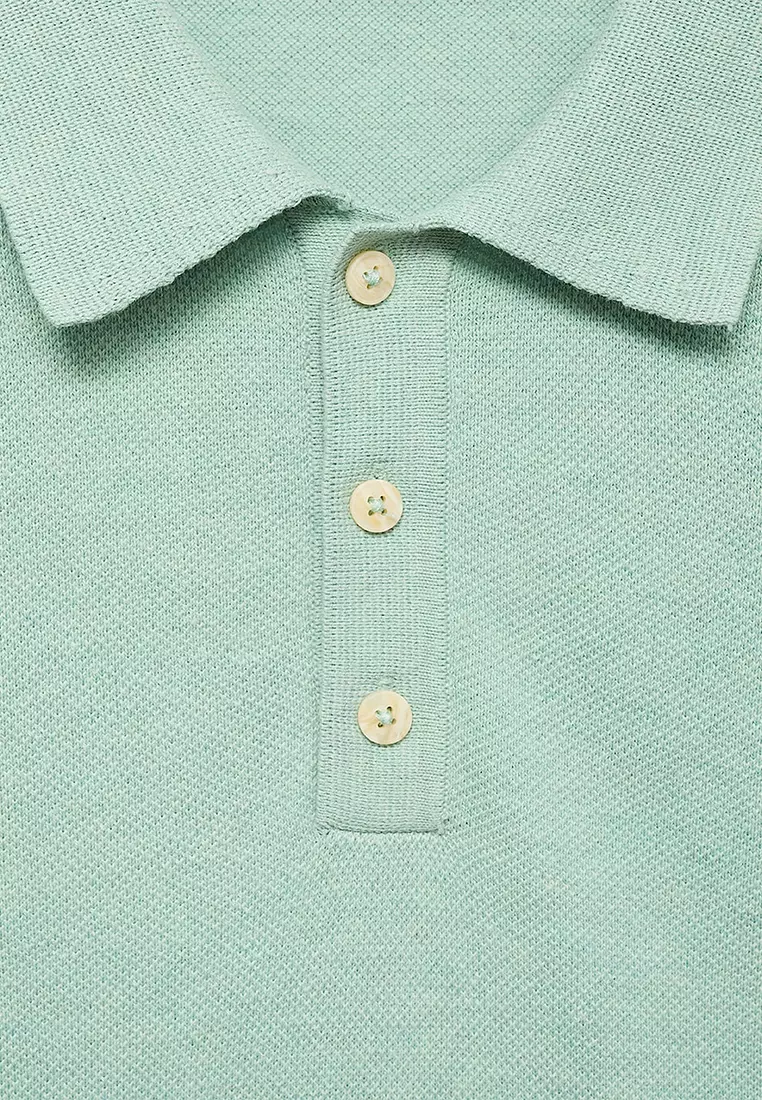 Fine-Knit Polo Shirt
