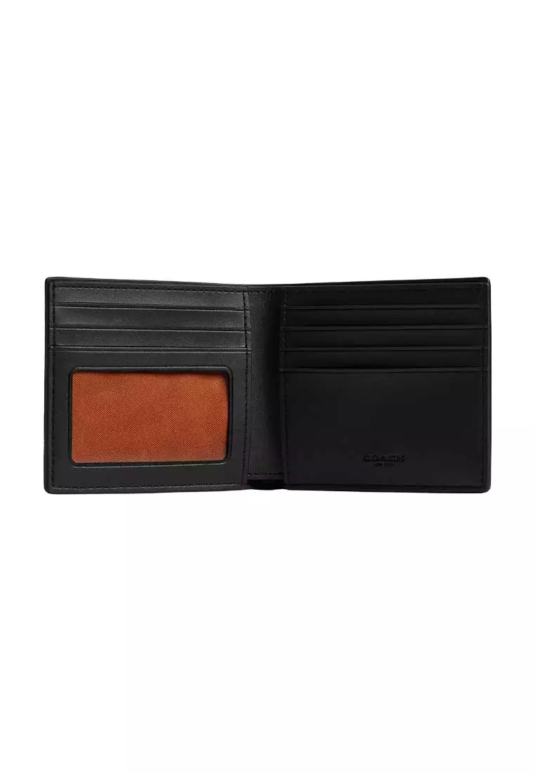 Id Billfold Wallet In Signature Canvas Tan/Black CY394