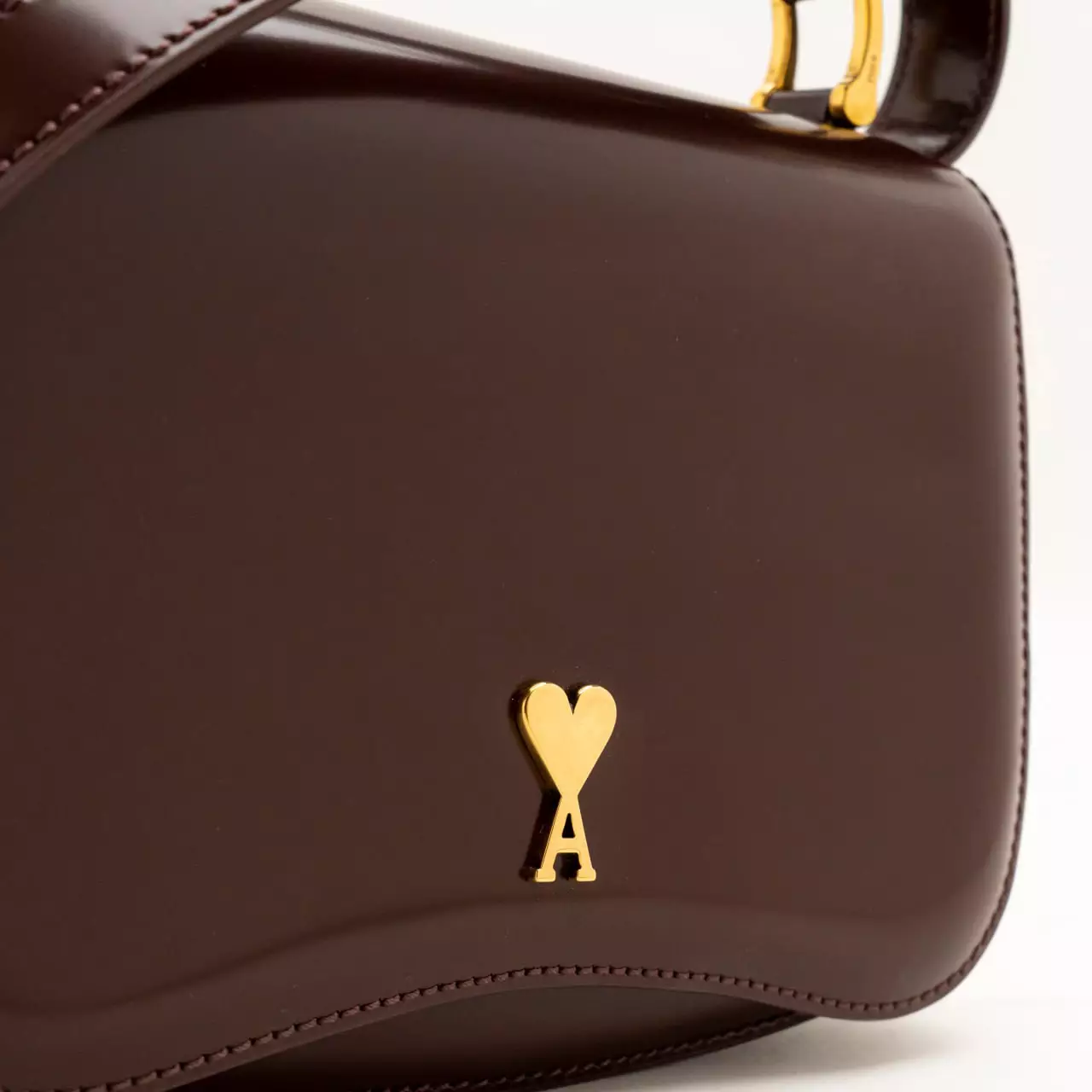 Glazed Leather Top Handle Paris Paris Bag Cherry