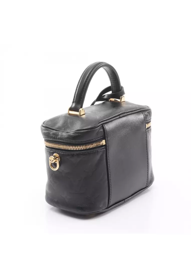 Pre-Loved Louis Vuitton Vanity PM monogram ink 2WAY Handbag vanity bag leather black