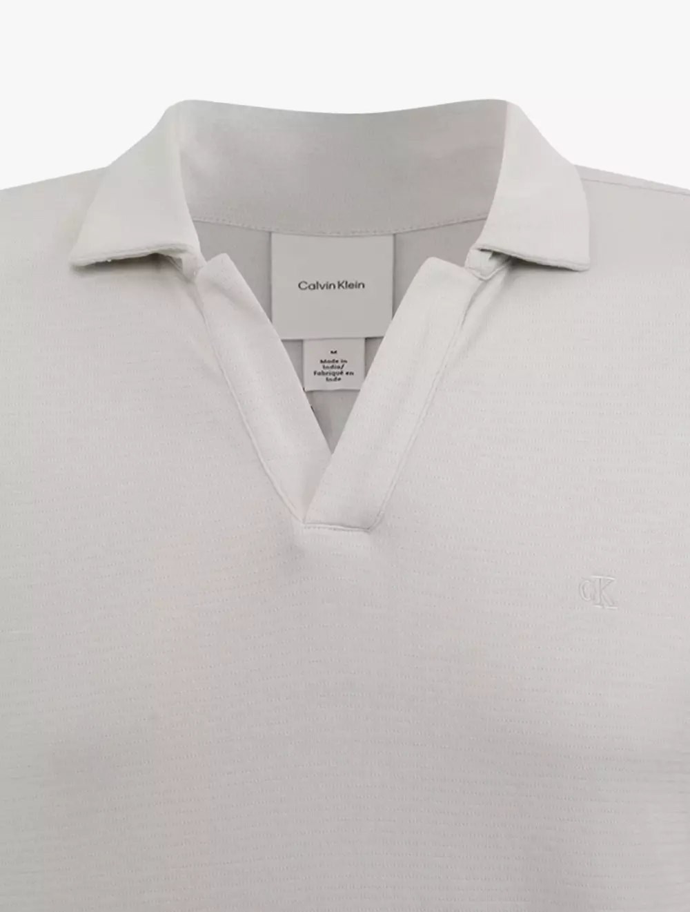 Calvin Klein - SS COMBED RIB OPEN COLLAR POLO