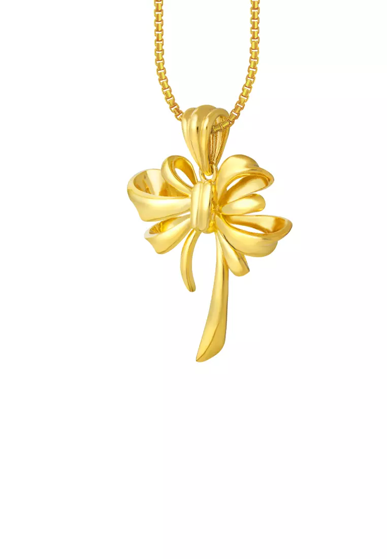 TOMEI Ribbon Pendant, Yellow Gold 916