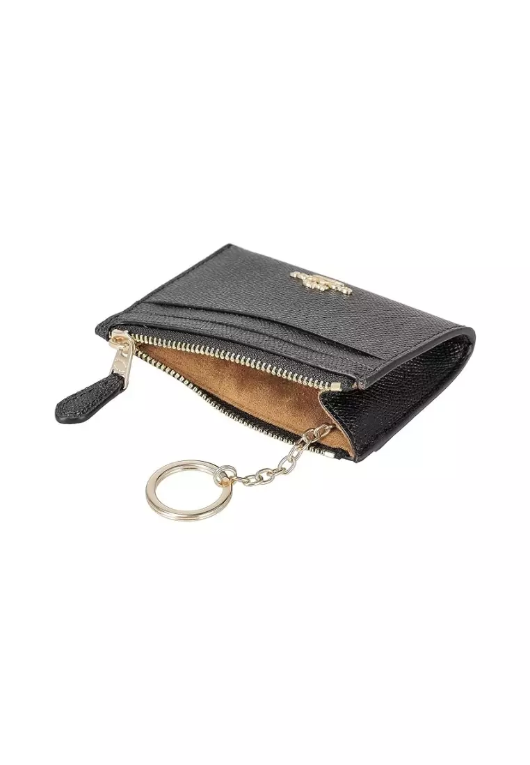 Coach Mini Skinny ID Case in Signature Canvas Black