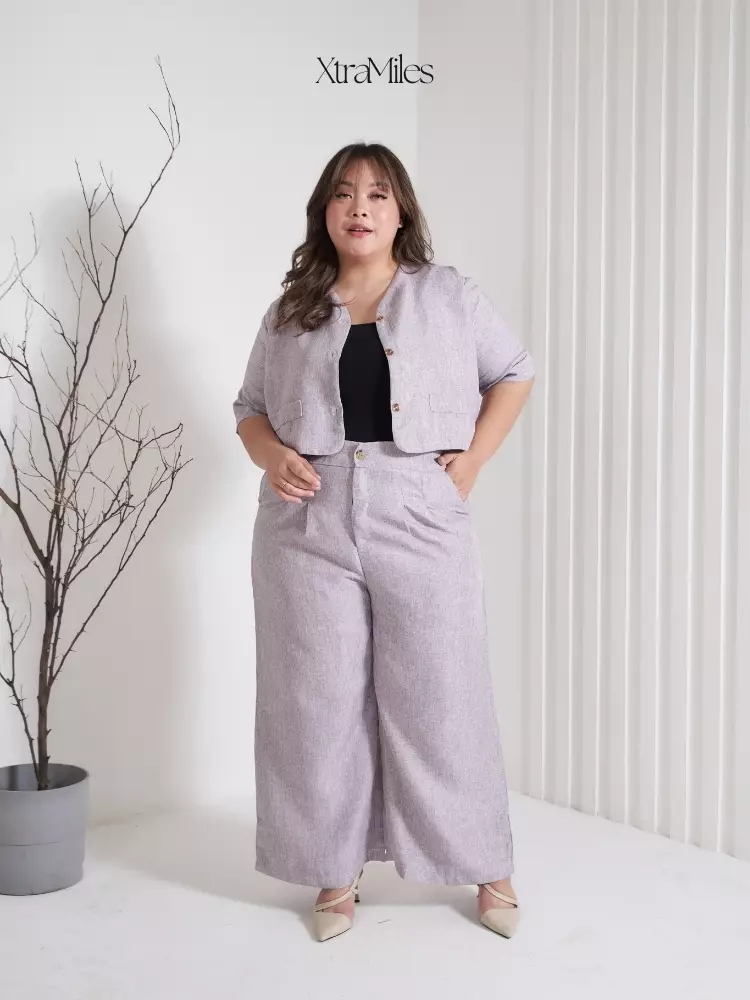 xtramiles Ladies pants cassie pants light grey
