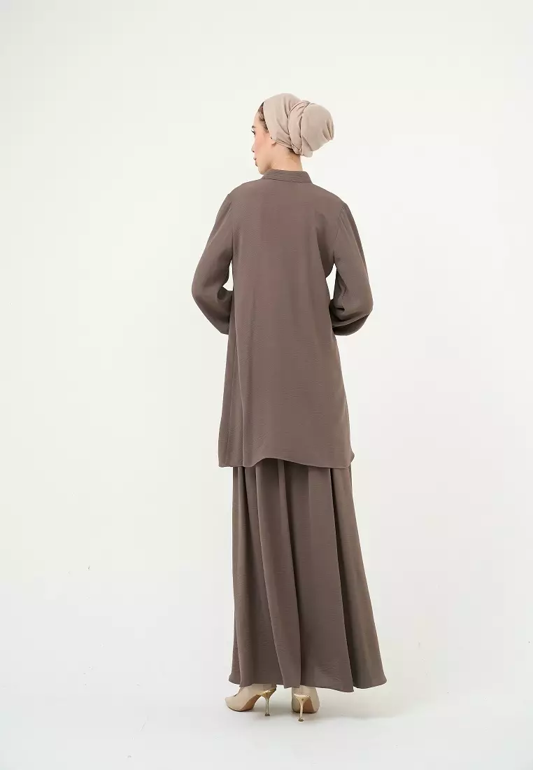Atthalla One Set Abaya Brown