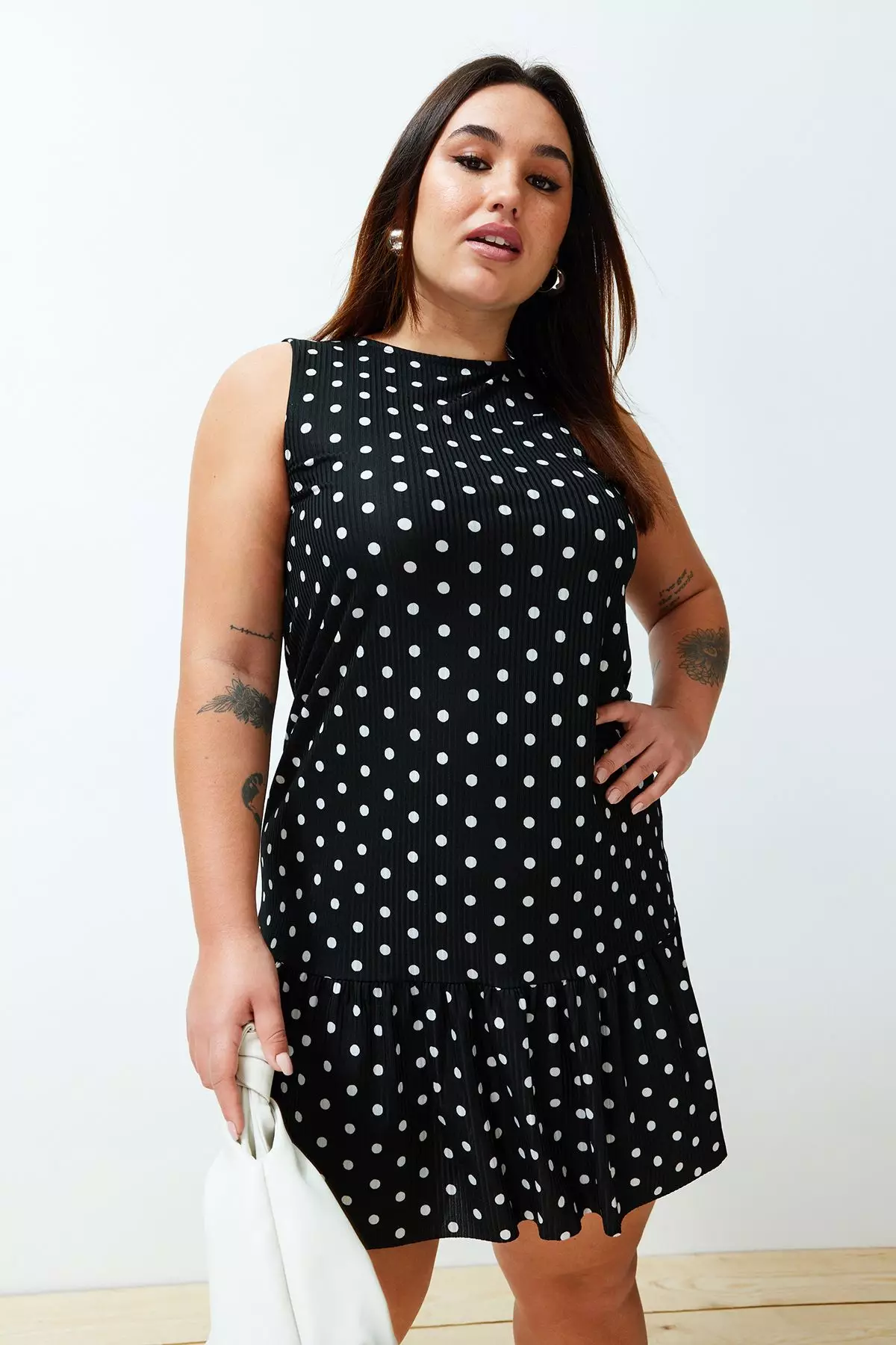 Plus Size Mini Sleeveless Dress