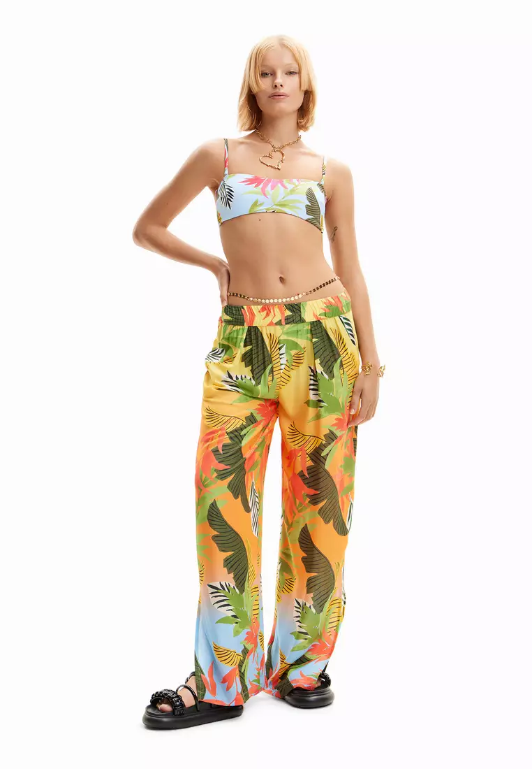 Desigual Woman Tropical wide-leg trousers.