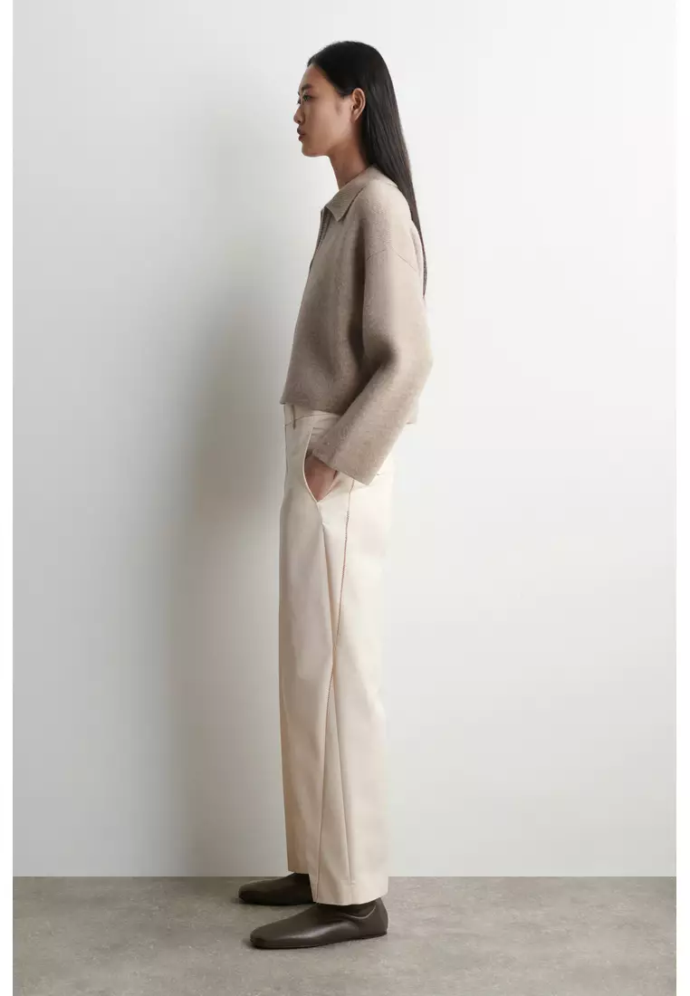 CROPPED KNITTED MERINO WOOL JACKET