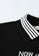 A-IN GIRLS black and white Black Striped Lapel Sweatshirt 7F3B8AAED6F78AGS_6