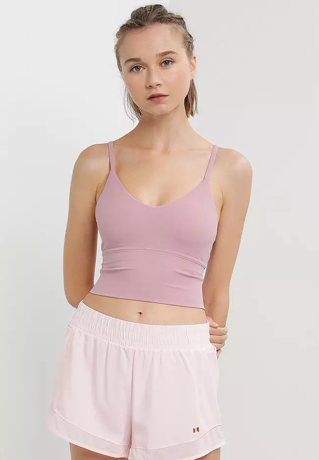 Women's Tall Cropped Muscle Tank Pink Orchid