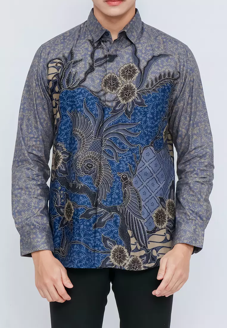 My Aksa Batik Pria Kemeja Panjang Ernest Elena
