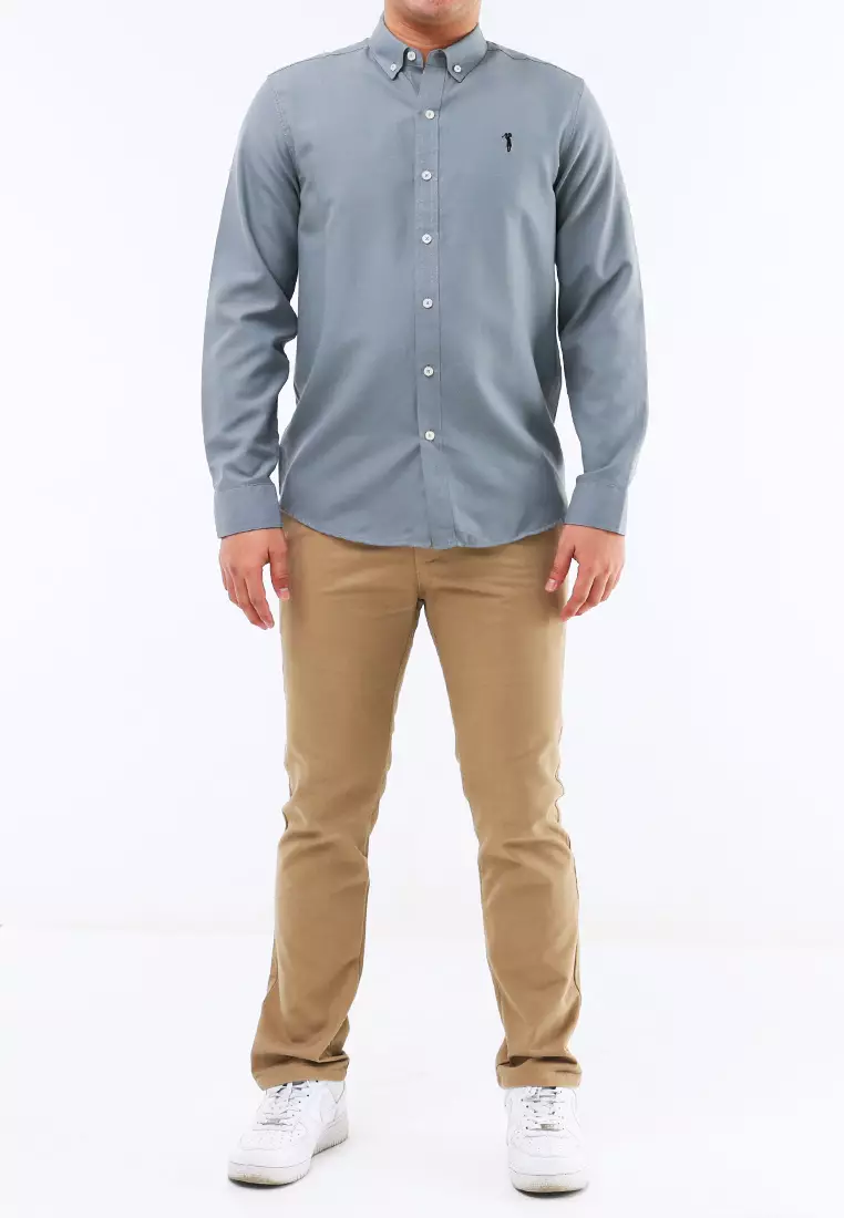 Woven Polo Long Sleeve