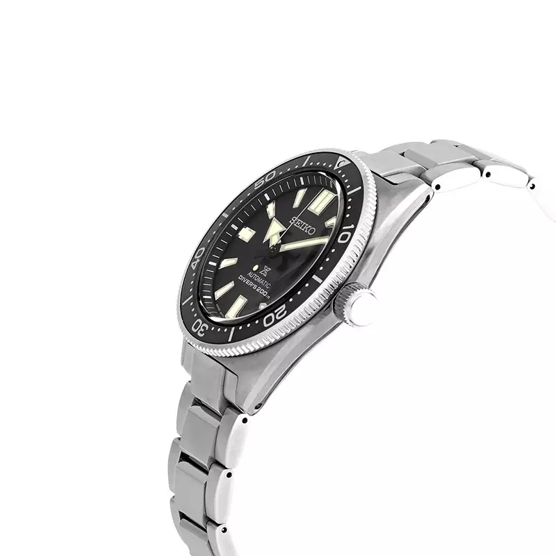 Jam Tangan Pria Seiko Prospex SPB051J1 Automatic Divers 200M Black Dial Stainless Steel Strap