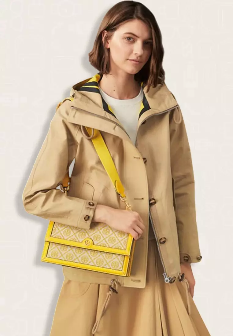 Tory Burch T Monogram Jacquard Shoulder Bag Goldfinch