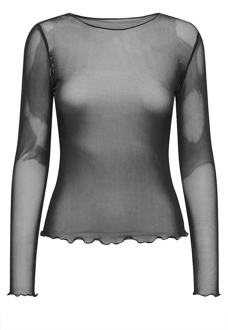Long Sleeve Round Neck Jersey Top
