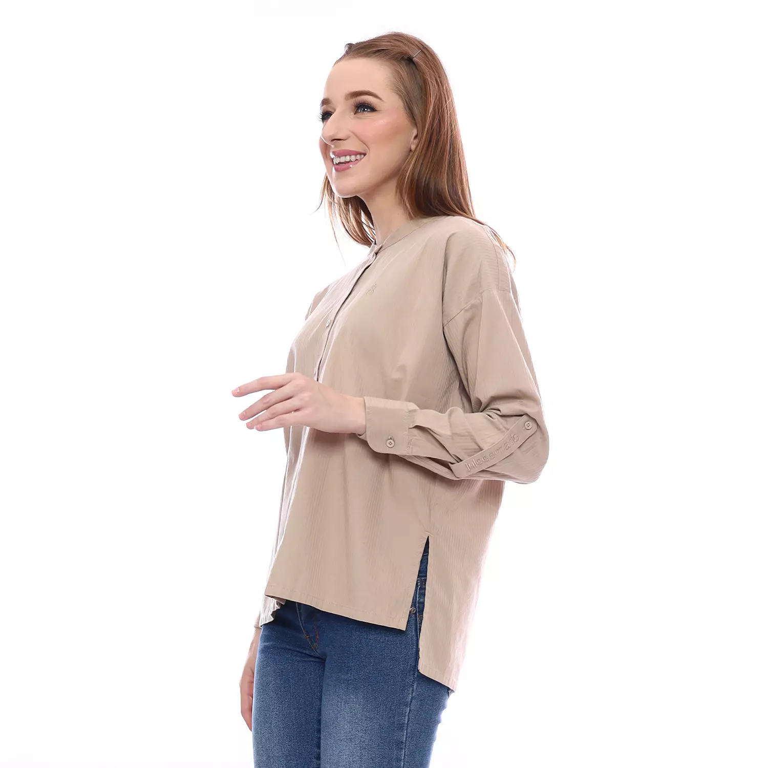 Juice Ematic Kemeja lengan panjang Wanita Kuning Pucat Faith Planet Surf