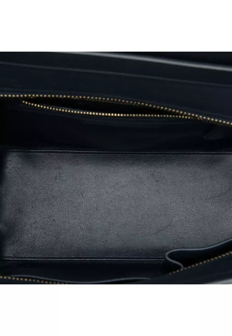 Pre-Loved Celine Micro Tricolor Leather Luggage Tote