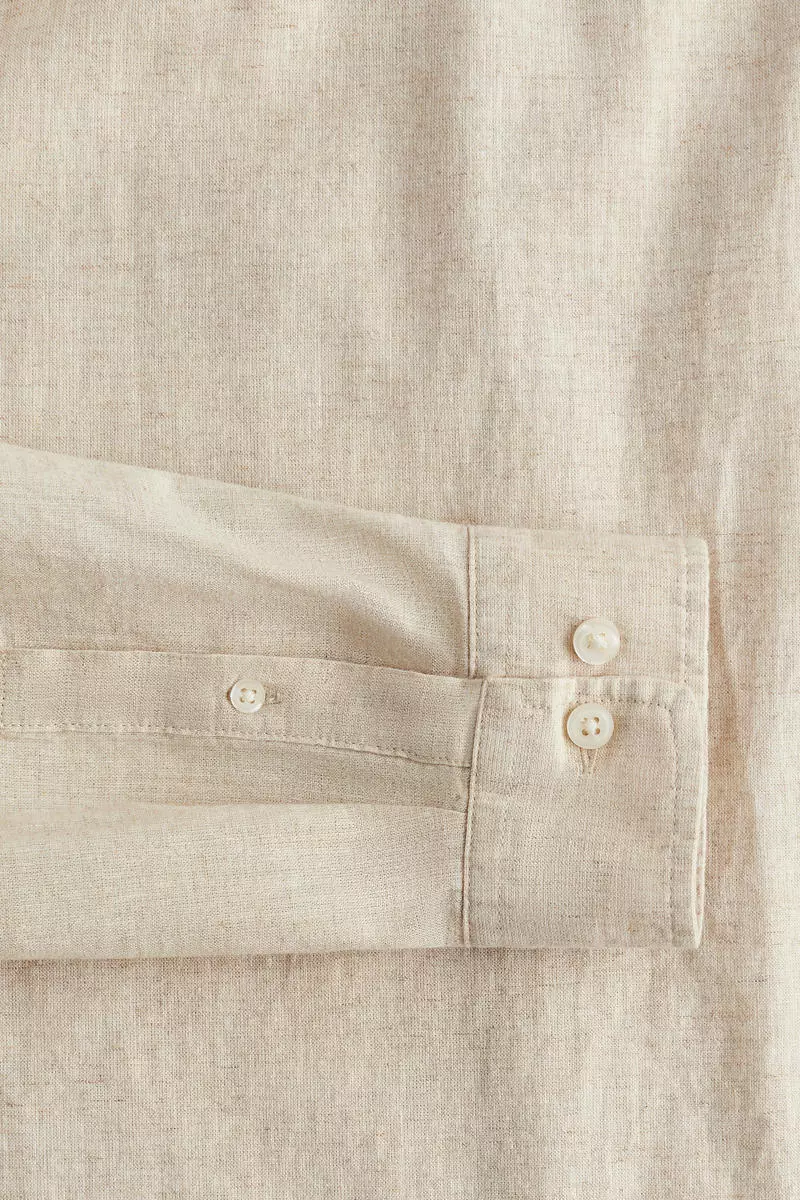 Regular Fit Linen-blend shirt