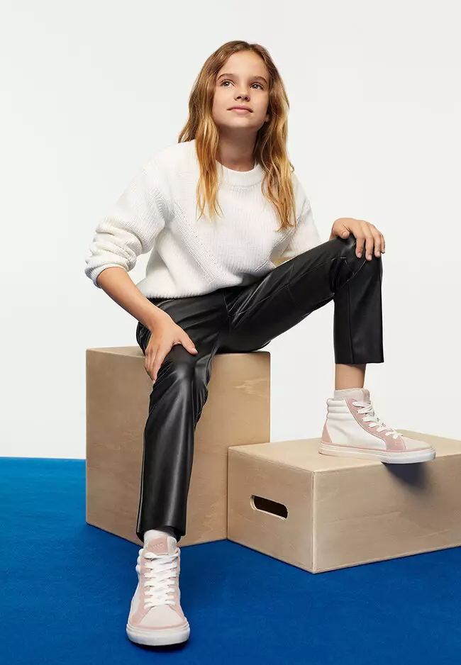 Faux-Leather Trousers