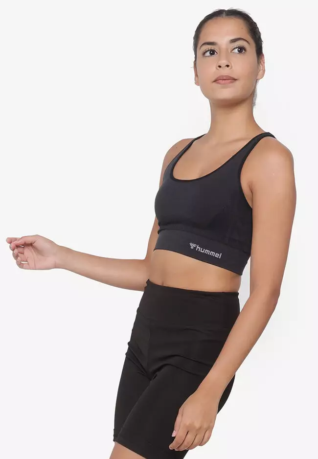 hummel TE CAMI SEAMLESS SPORTS TOP - BLACK MELANGE