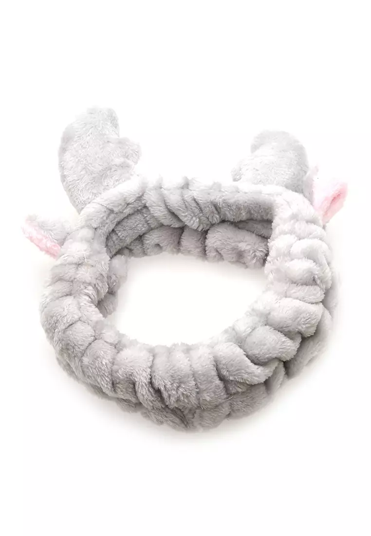 Diana Bandana Tanduk Rusa Tekstur Lembut And High Quality - Abu-Abu