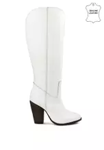 White knee high boots wide calf hotsell