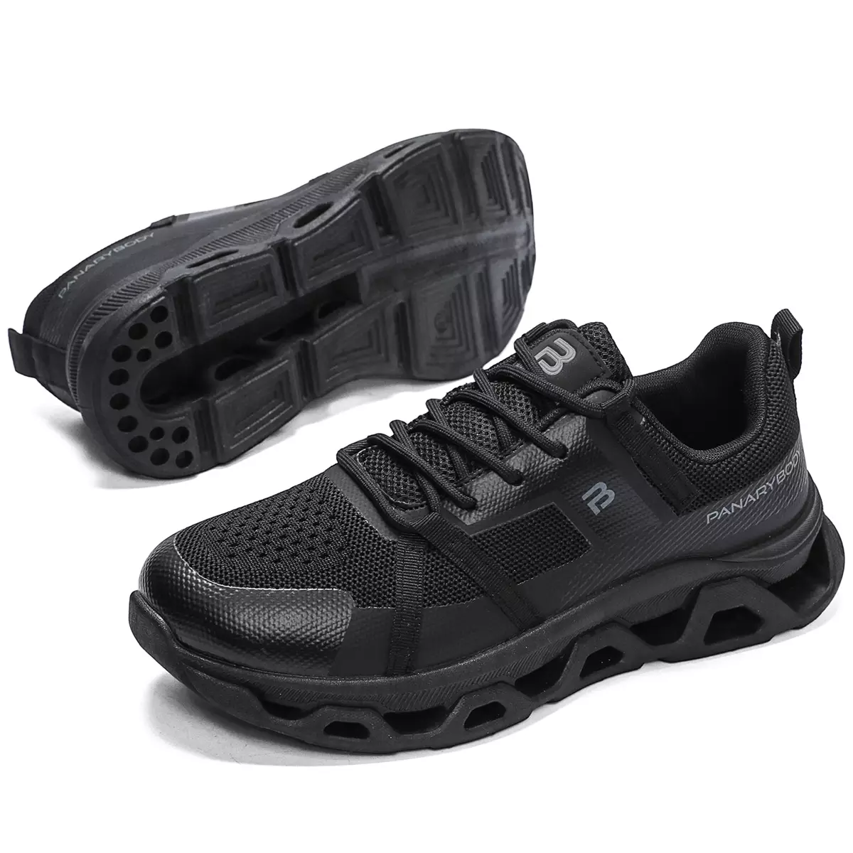 LURAD Sepatu Pria Breathable Textile Sneakers Cowok Sekolah Travel Polos QNR31