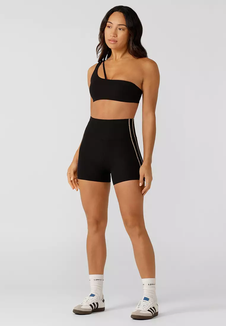 Luxe Rib Asymmetrical Sports Bra