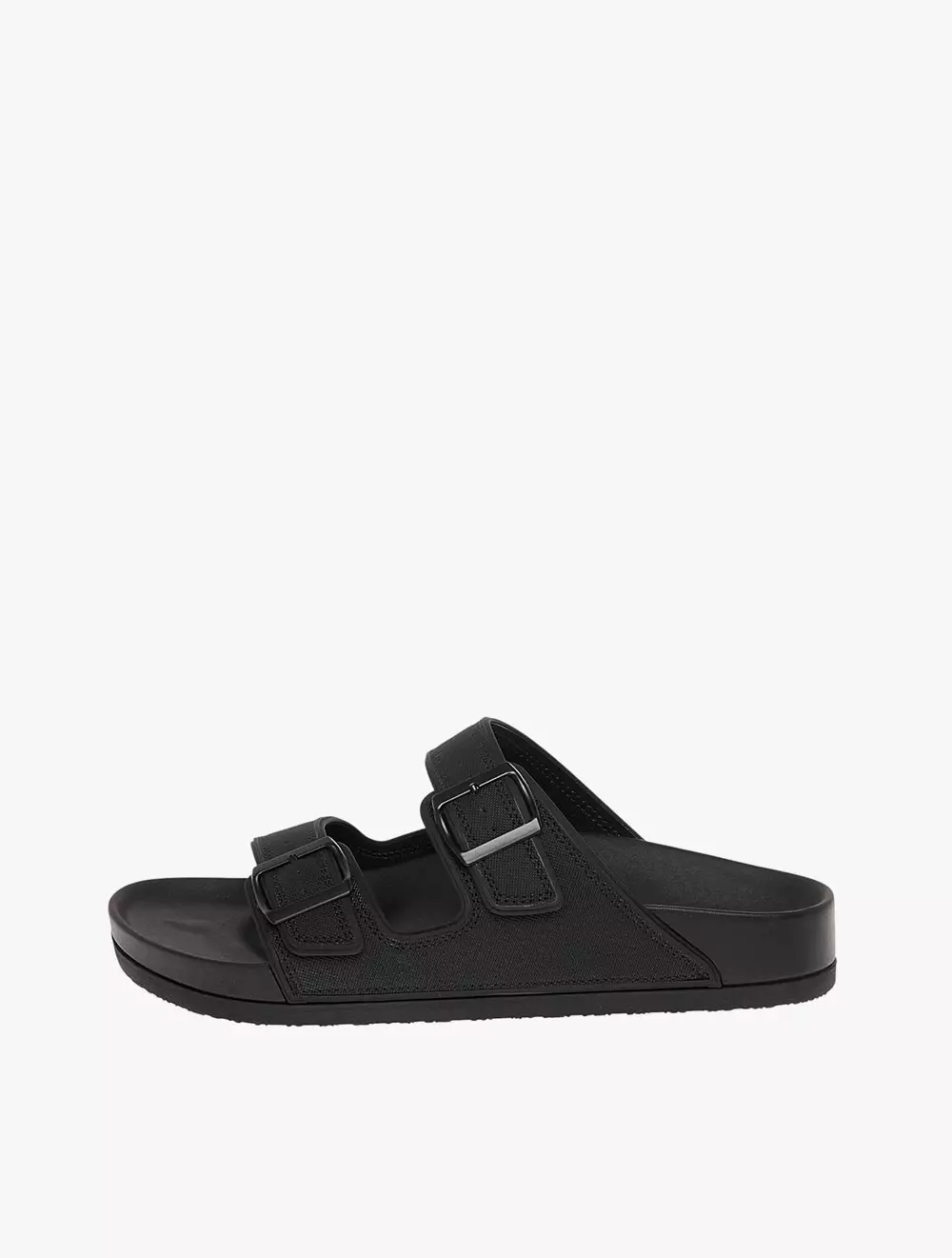 Payless State Street Mens Kennedy Dbl Strap Sandals - Black_01