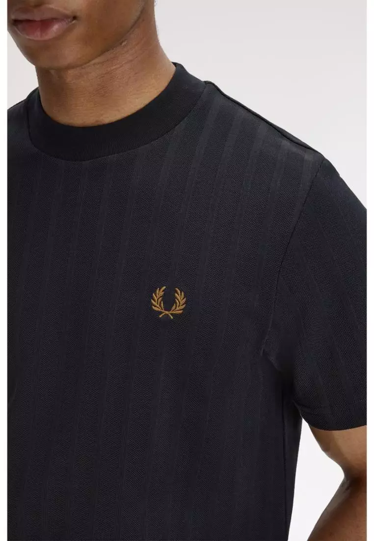 Fred Perry M2392 Pique Stripe T-Shirt (Black)