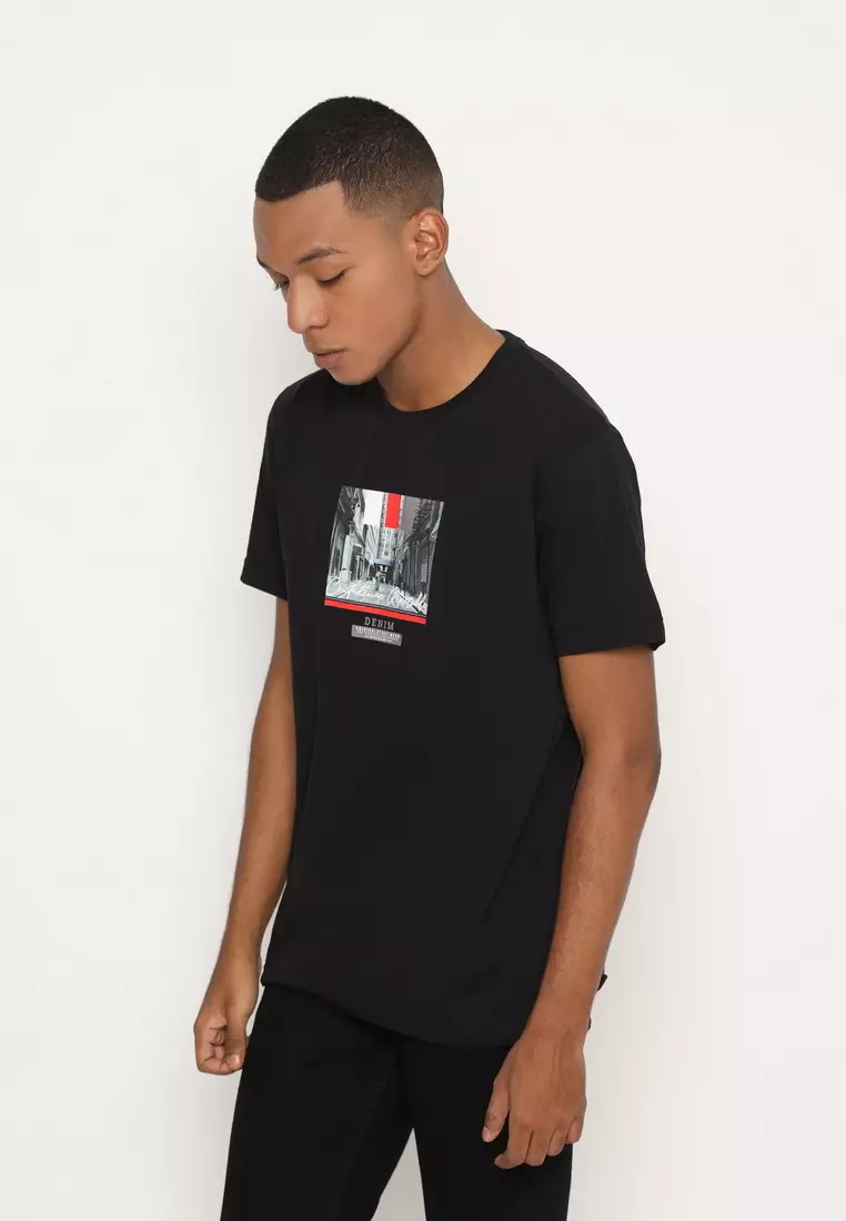 POLICE T-Shirt Cotton Combed Sablon Raster Pria 2073280431