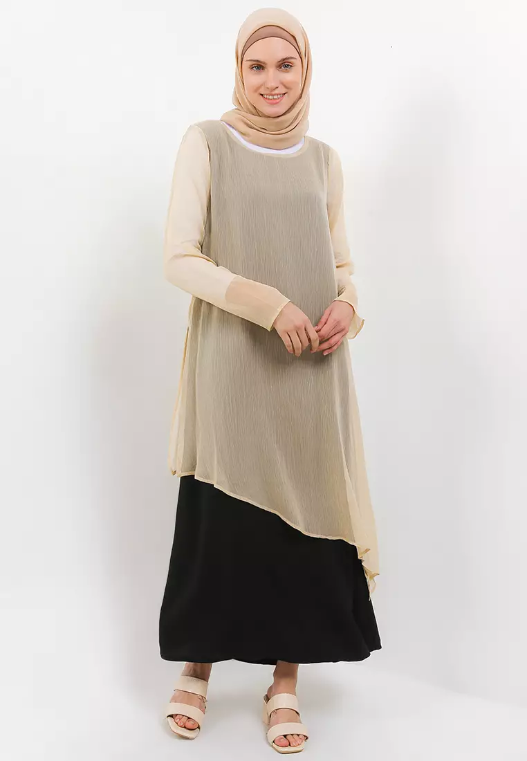 Huma Maxi Dress In Cream And Black