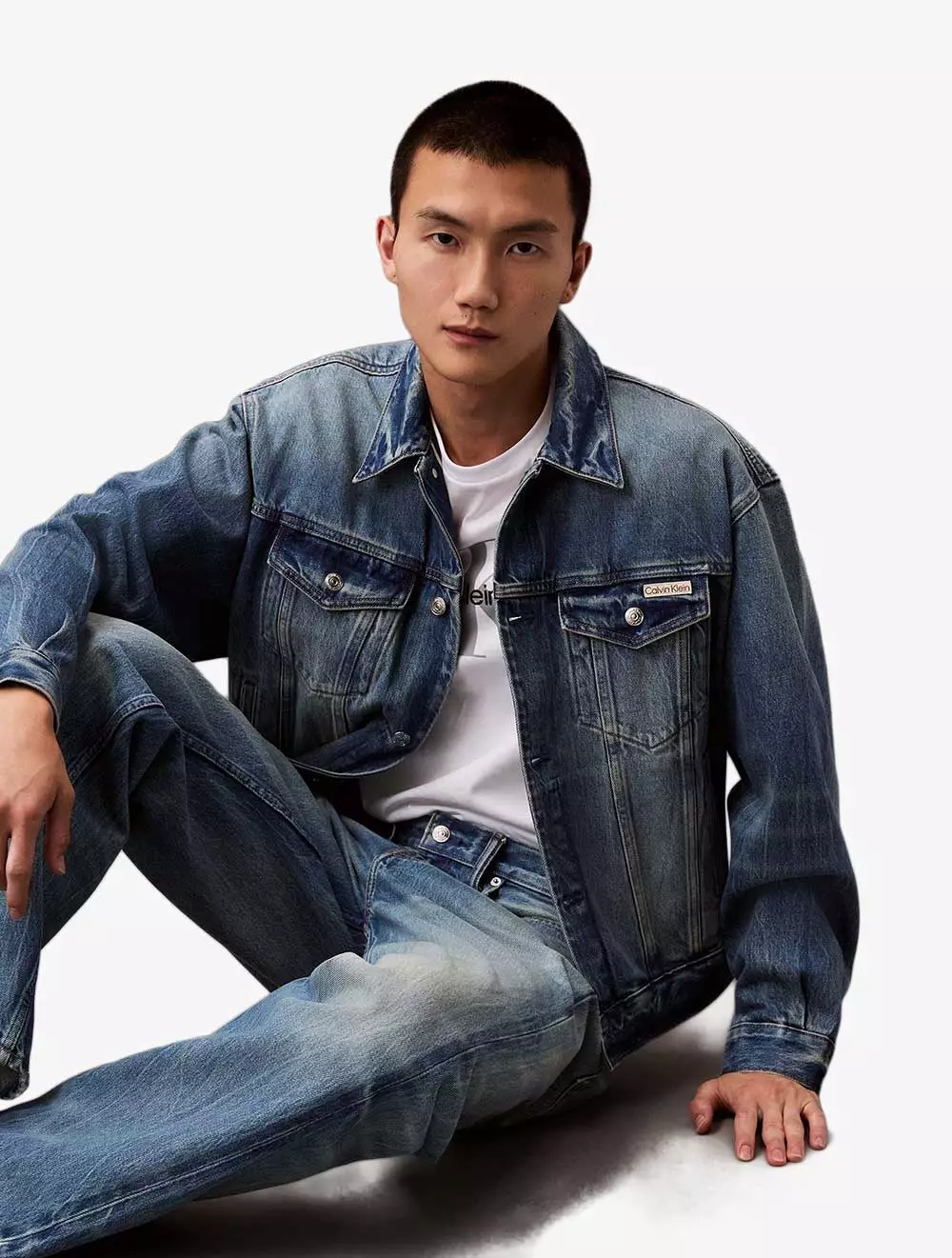 Calvin Klein - 90s Denim Trucker Jacket - Blue - blue