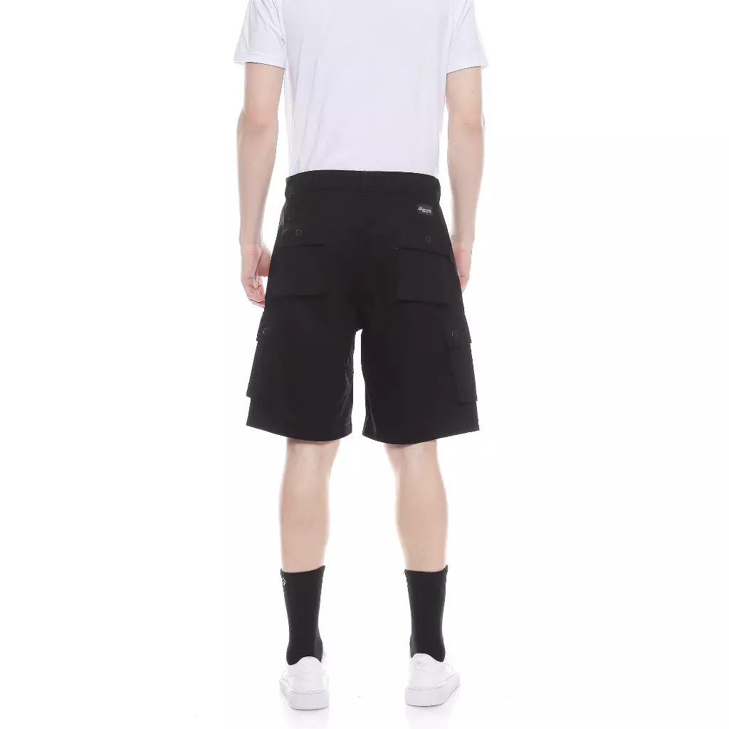 Celana Pendek Cargo Short Pants Cotton Twill Black