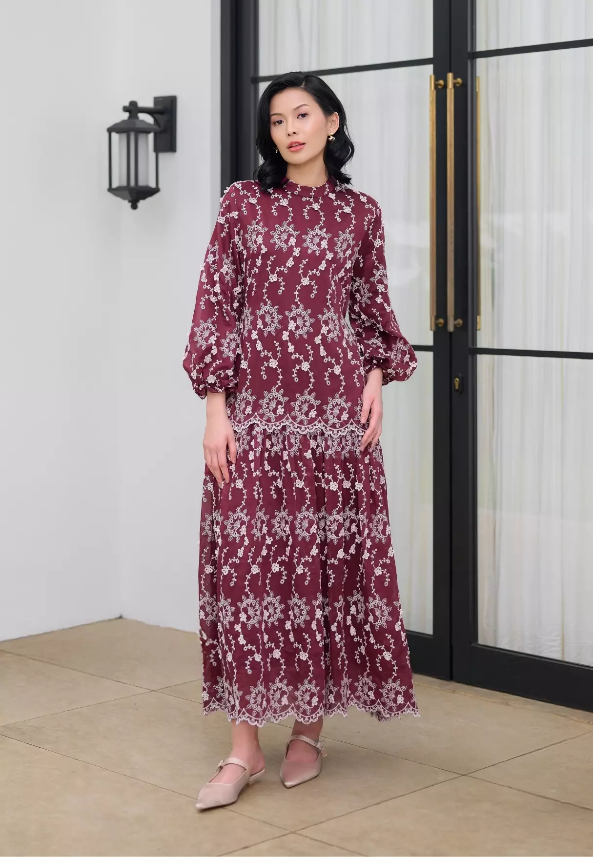 Alma Dress - Burgundy