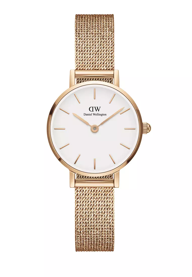 Jual Daniel Wellington Petite Melrose 24mm Rose Gold White Watch