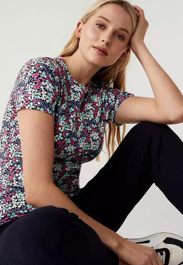 Cotton Rich Printed Slim Fit T-Shirt