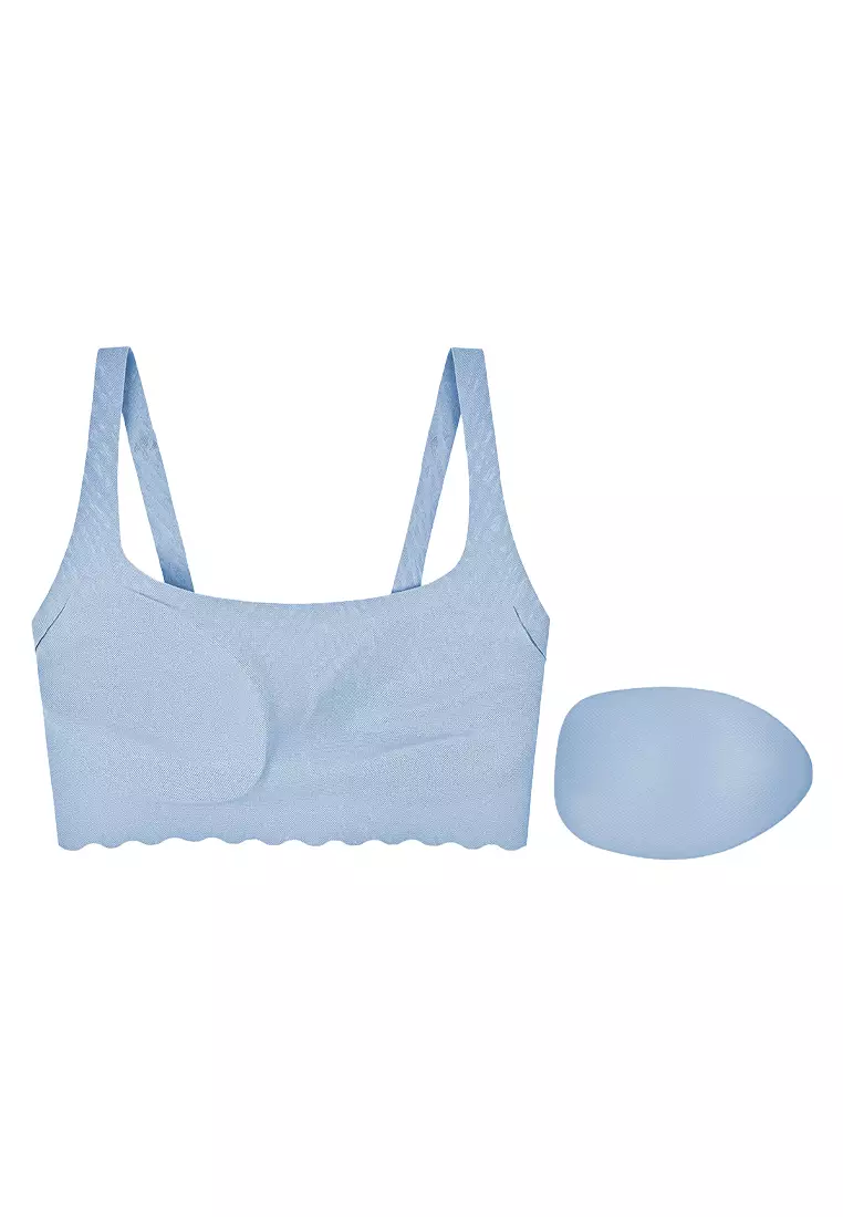 Sloggi ZERO Feel Bliss Top Bra for Women - Bluish Gray