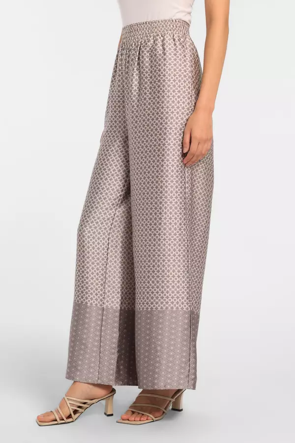 MINIMAL - Shams - Celana Lurus Motif Gradasi Geometri - Beige - Manzone & Minimal Warna Beige