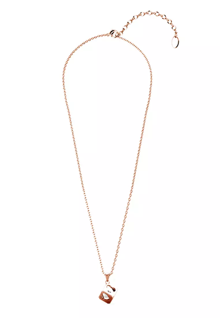 Secret Love Pendant RG - Kalung Crystal Swarovski by Her Jewellery