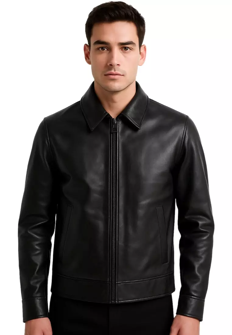 Real Leather Jacket Black- Lamb skin Jacket- Jacket for Men- Oxhide RI58