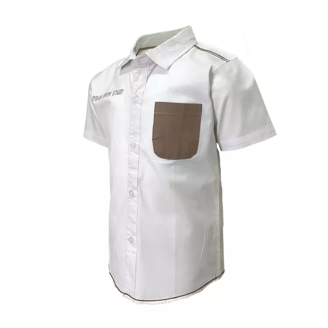 Pingu Kemeja Anak Laki Laki Polos Pendek Putih D92200632E