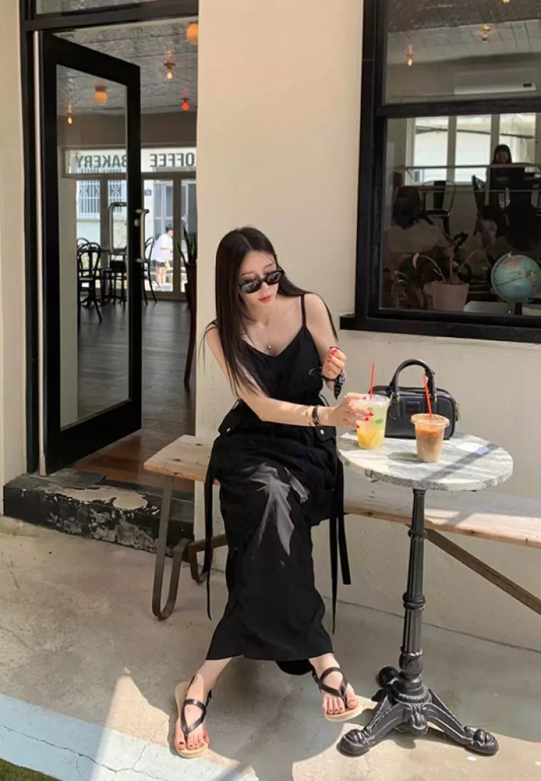 Japanese style simple suspender dress K061401BK