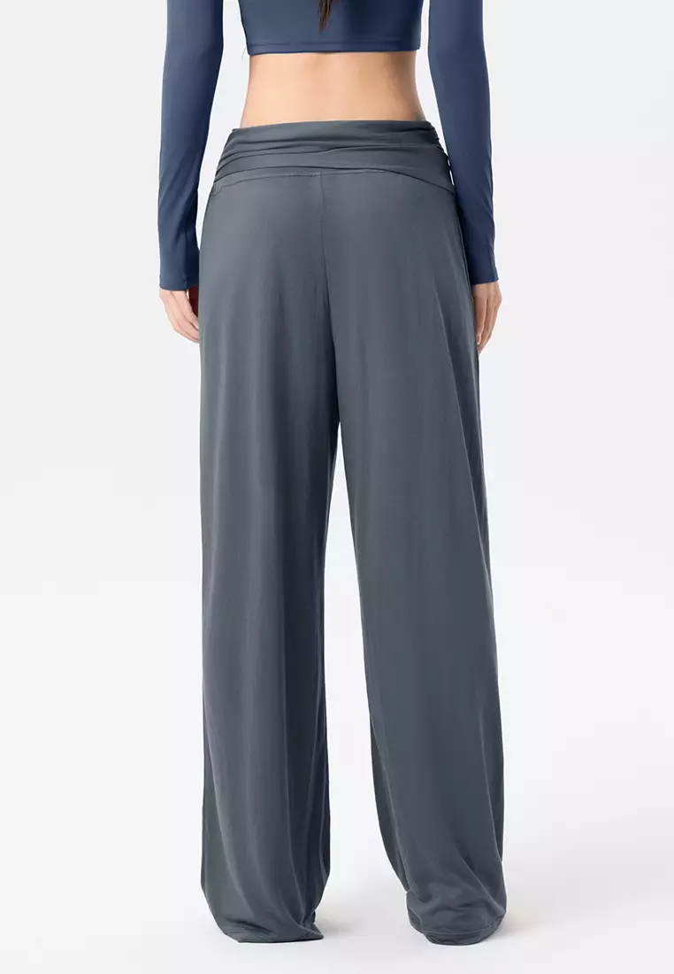 Low Waist Draped Wide Leg Pants DSG-DWL125601