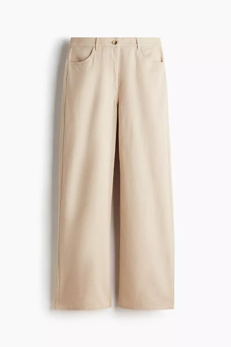 Wide cotton trousers
