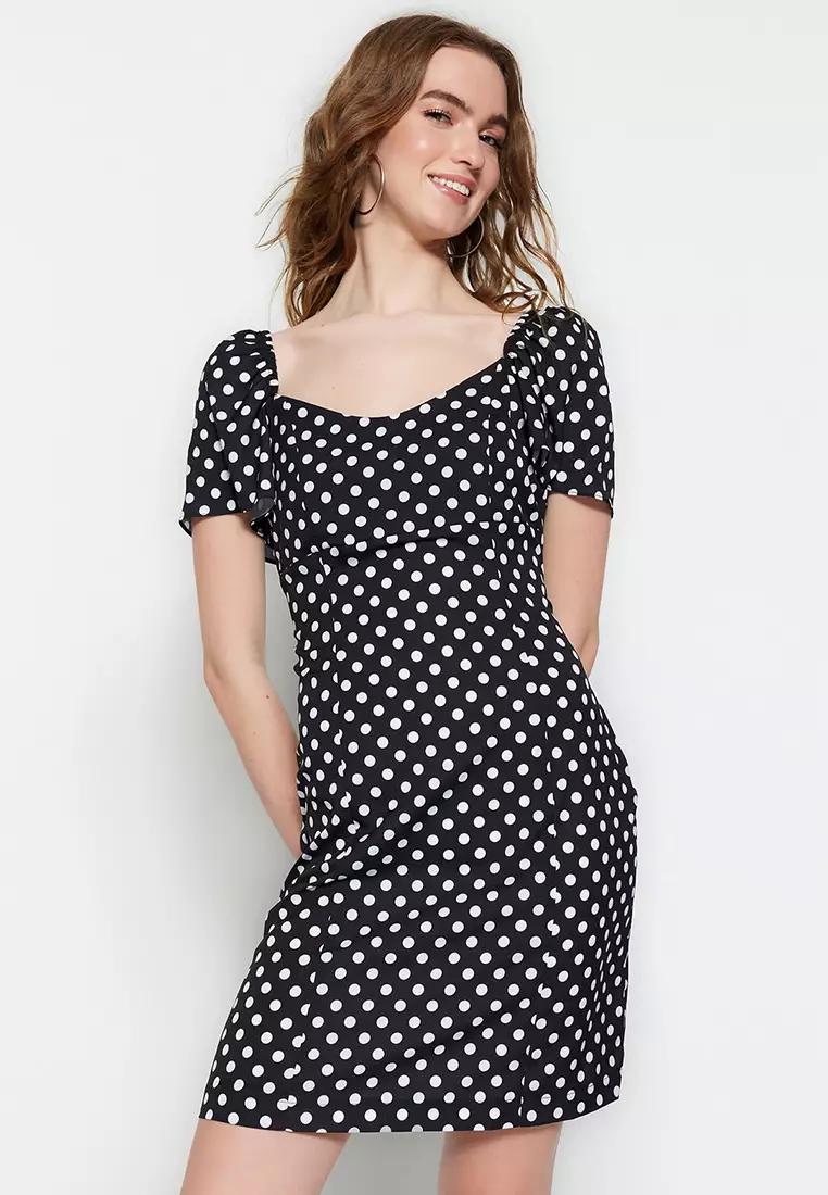 Trendyol Polka Dot Mini Dress 2024 Buy Trendyol Online ZALORA