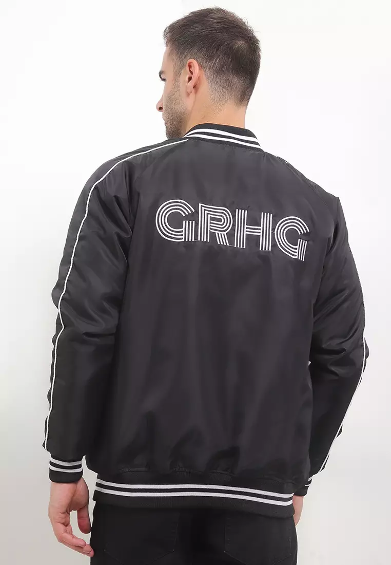 GRAHANGGRA Jaket Bomber Varsity Haycle - Black